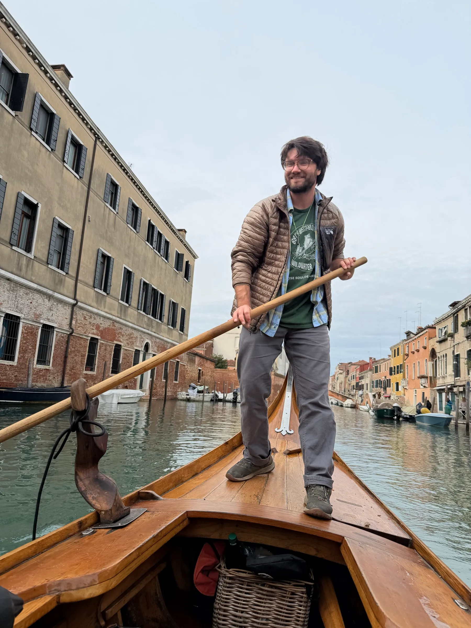 A gondola in a Venice canal