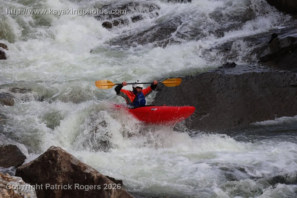 Kayaking action