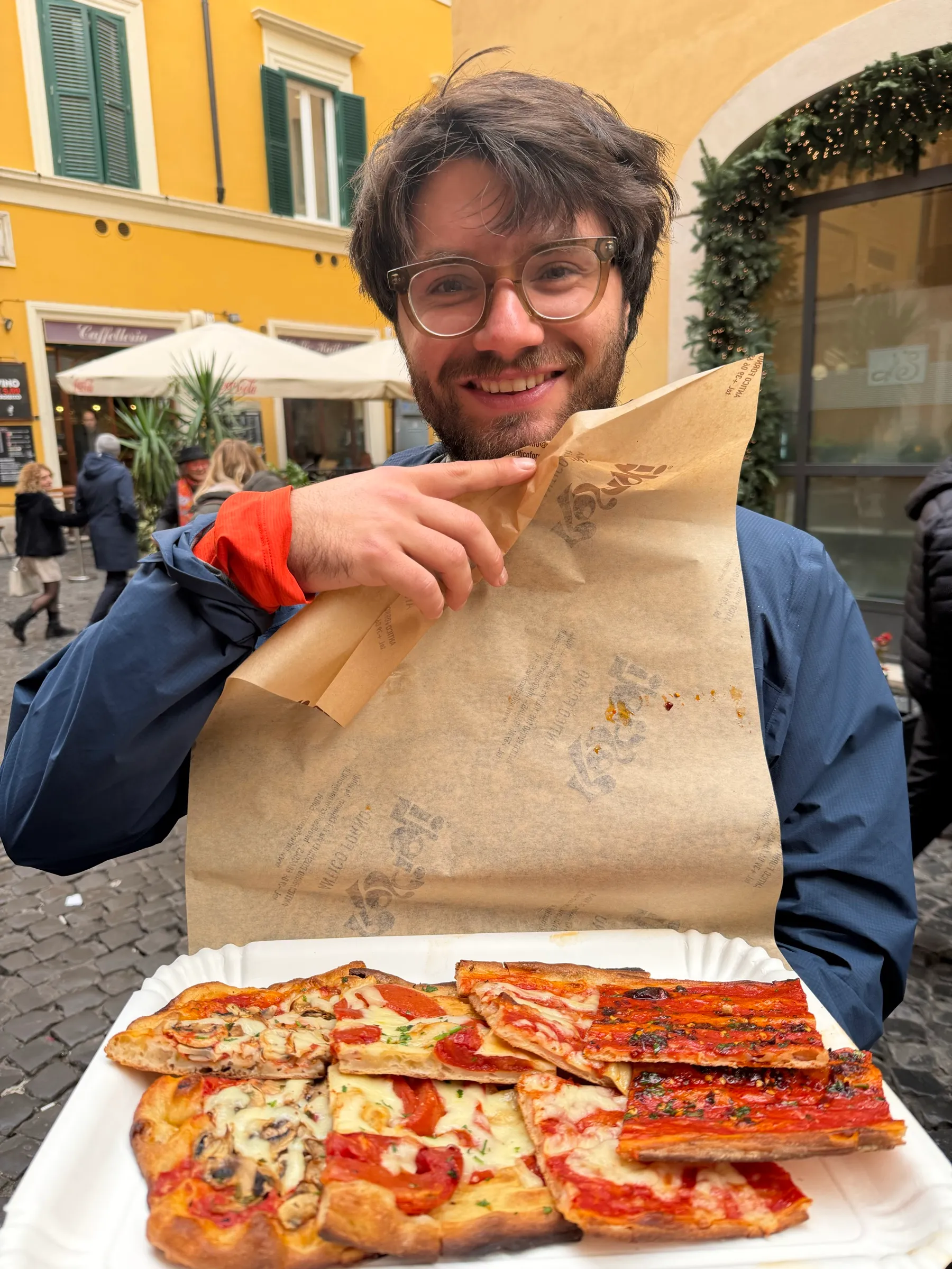 A Margherita pizza